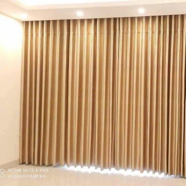 Rèm cửa màu VÀNG KIM(CHƯA BAO GỒM THANH TREO) Gấm 3 lớp, chống nắng đến 96% dễ phối màu, sang trọng, độ bền cao, cách âm tốt, rèm cửa sổ, cửa chính, rèm phòng ngủ, che gác, ngăn phòng lạnh
