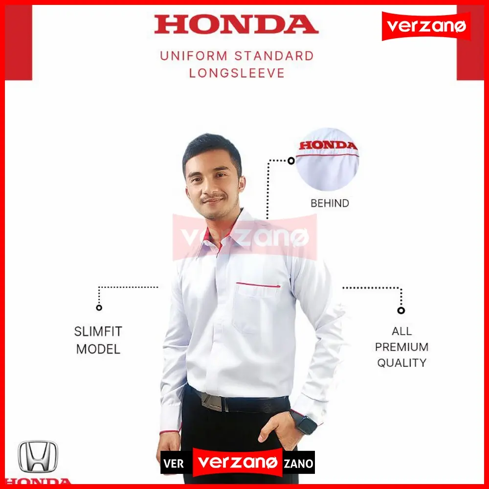 Baju Seragam Pria Kantor Kemeja Kantor Formal Casual Seragam Kerja Dealer Showroom SPG SPB Honda Asimo Mekanik Advisor
