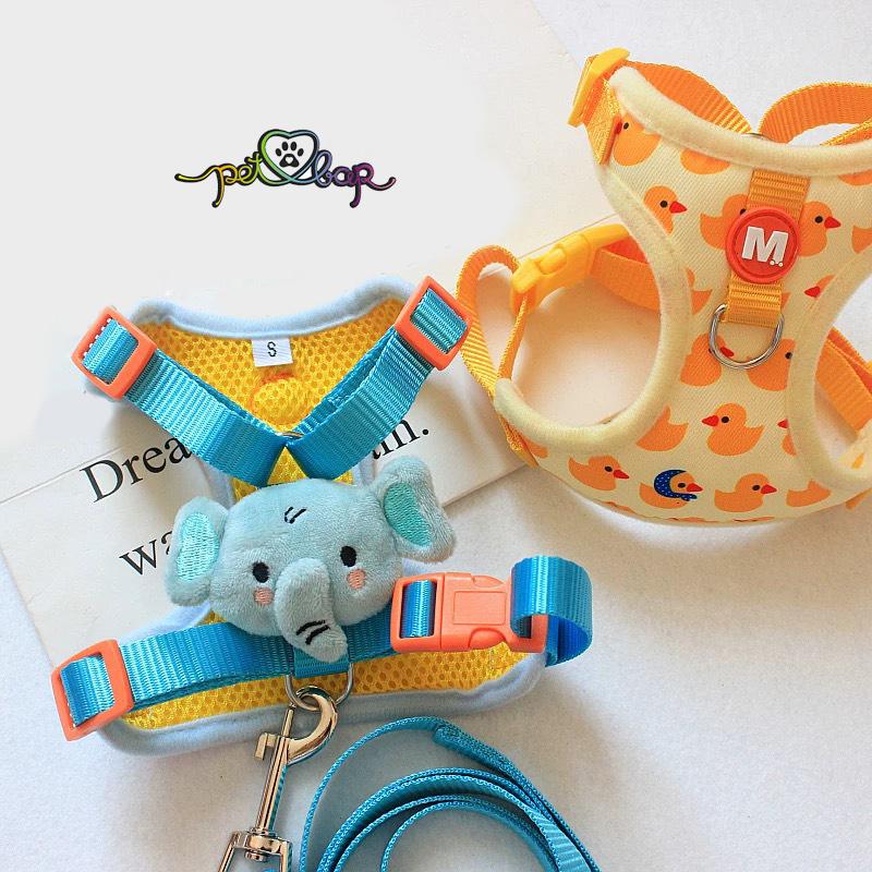 Dây dắt thú cưng đi dạo yếm kèm gấu cực xinh