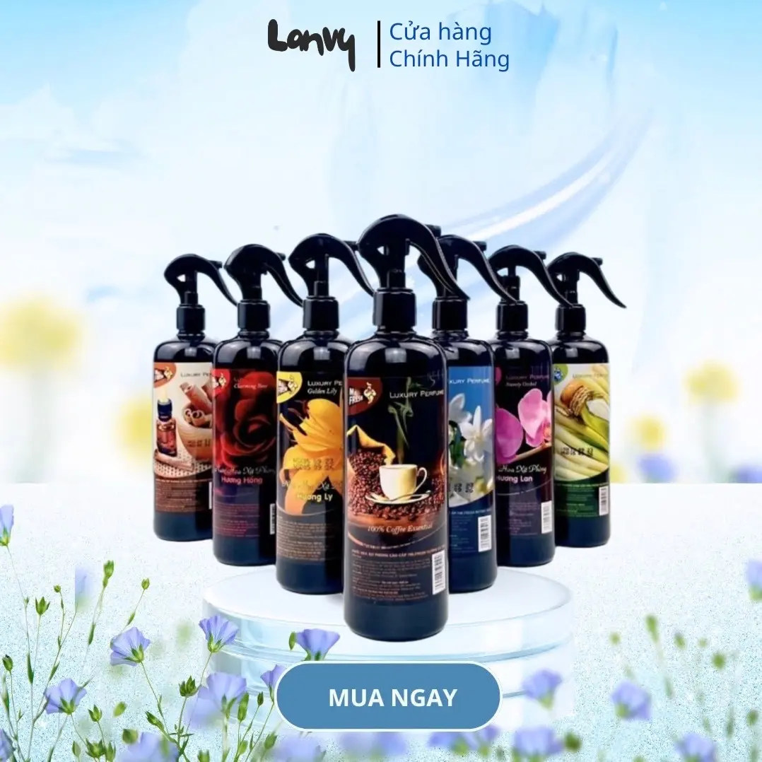 [Lanvy] Nước hoa xịt phòng cao cấp Mr.Fresh 500ml thơm lâu, khử mùi ẩm mốc, đuổi côn trùng gồm 7 hương Dầu Thơm Phòng Dầu Thơm