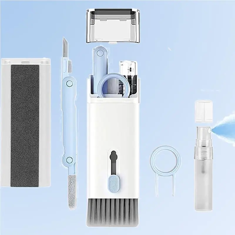7 in 1 Electronics Cleaning Tool Kit, 1 Count Multifunctional Cleaning Brush for Keyboard, Computer, Phone, Headphone, Home Accessories, Phone Cleaning Accessories, Cleaning Gadgets for Home Office