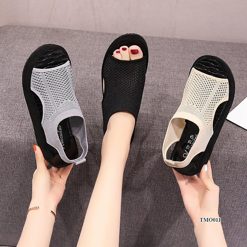 Sandal đế xuồng cao 6cm thời trang trẻ trung, phong cách Hàn Quốc TMO011 (Quai Hậu) 0