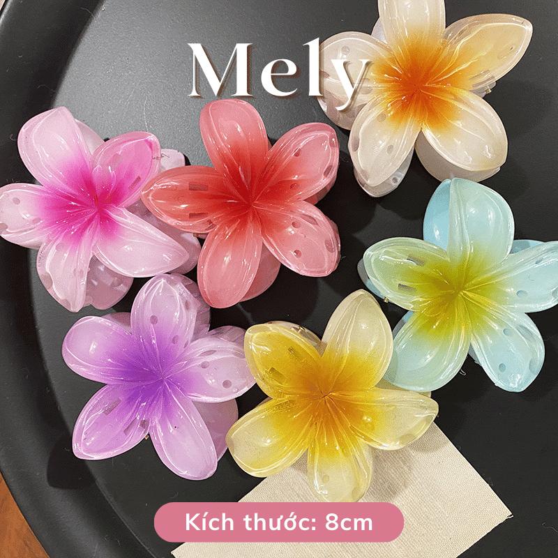 Kẹp Tóc Hoa sứ mùa hè nhiều màu sắc kẹp càng cua size lớn nữ tính Phong Cách Hawaii Mely T93 Women