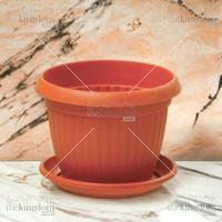 Gambar Claris Garden 5835 Florence Pot Tanaman Kebun Taman + Tatakan 14,5L dari The Kingdom Shop Kota Administrasi Jakarta Utara 3 Tokopedia