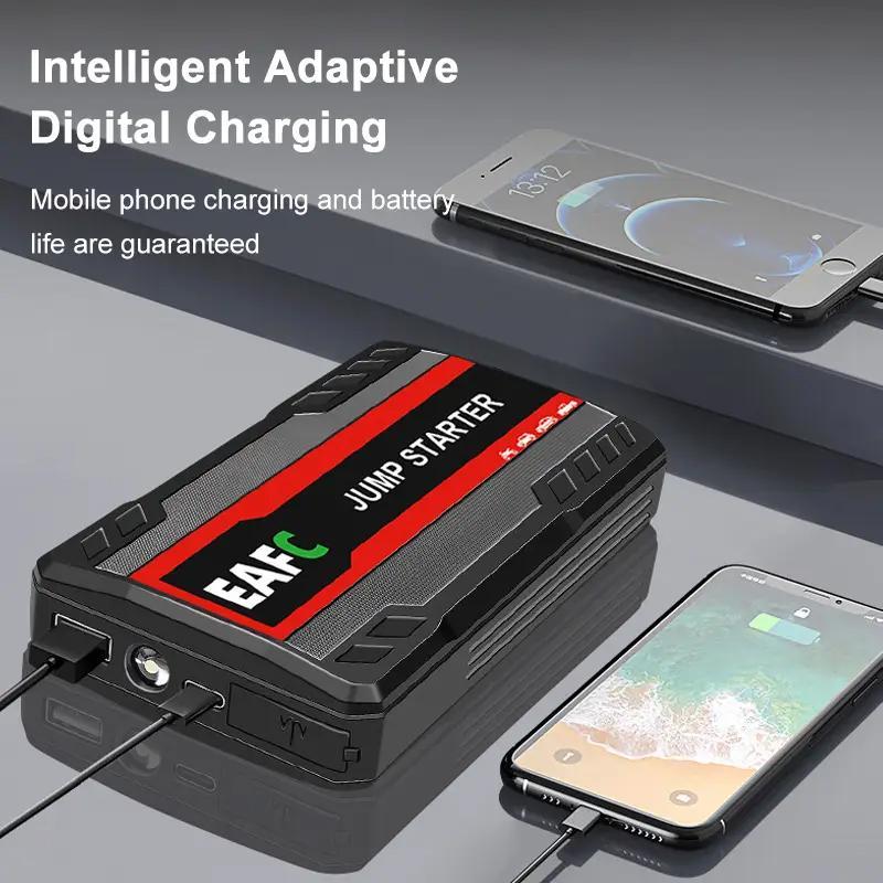 TikTok Shop 12V 800A Portable Multifunctional Car Jump Starter 1 Count Car Emergency Booster Car Emergency Mobile Power Battery Charger
