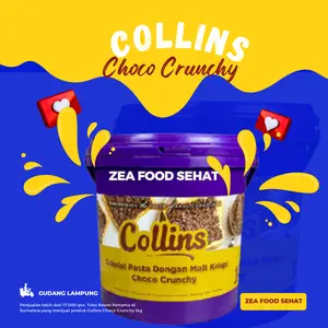 (LAMPUNG) Collins Choco Crunchy 1 Kg Selai Olesan Cokelat Topping Donat Chocolate Coklat
