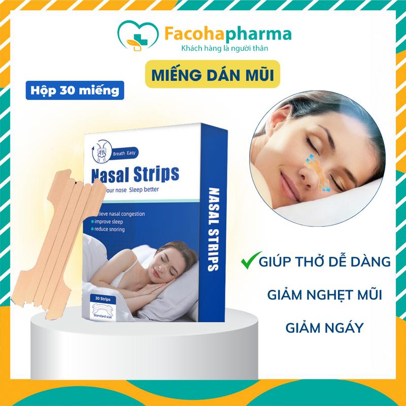 Miếng dán chống ngáy ngủ thông mũi tiện lợi giúp giảm nghẹt mũi hỗ trợ hô hấp bảo vệ sức khỏe mang lại giấc ngủ ngon