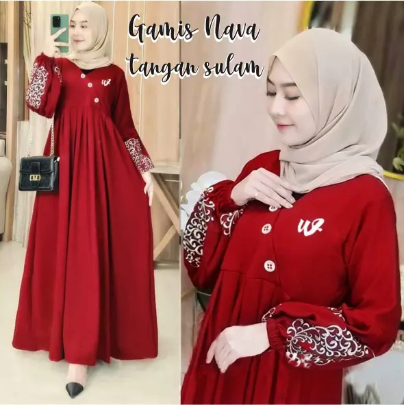 Gamis Nava Tangan Sulam 597 NETMODE 3
