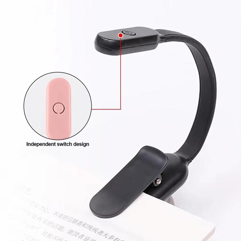 Product Introduction of Usb Rechargeable Mini Led Book Light Clip-on Night Lights Stepless Brightness 360-degrees Angle 3-colors Reading Lamp Adjustable 11