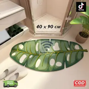 Terbaru !! Keset Motir Daun, Keset Kamar Mandi, Keset Lanti Dapur, Keset lantai Bentuk Daun