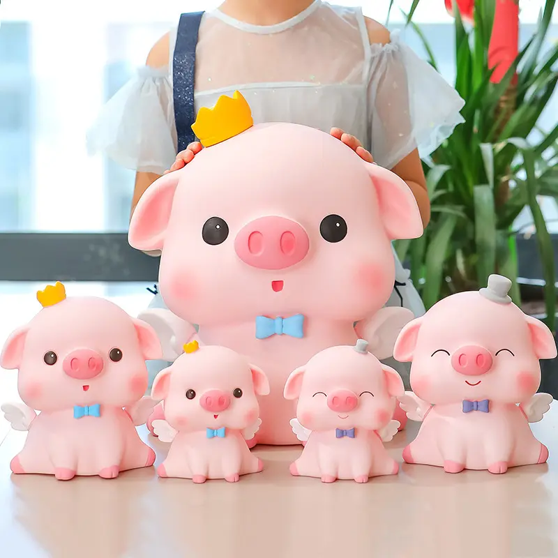 Ngân Hàng Tiền Xu Hình Heo Hoạt Hình, Thiết Kế Dễ Thương, Dành Cho Trẻ Em, Chống Phá Hủy, Thích Hợp Để Tiết Kiệm, Có Thể Dùng Làm Đồ Trang Trí Phòng Ngủ Hoặc Bàn Đầu Giường, Món Quà Lý Tưởng Cho Sinh Nhật, Quà Tặng Nhỏ 0