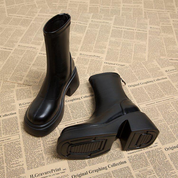 Platform Martin Boots for Women, New Hot Style for Spring and Autumn, High Heel Ankle Boots, Korean Style Short Boots for Women 1