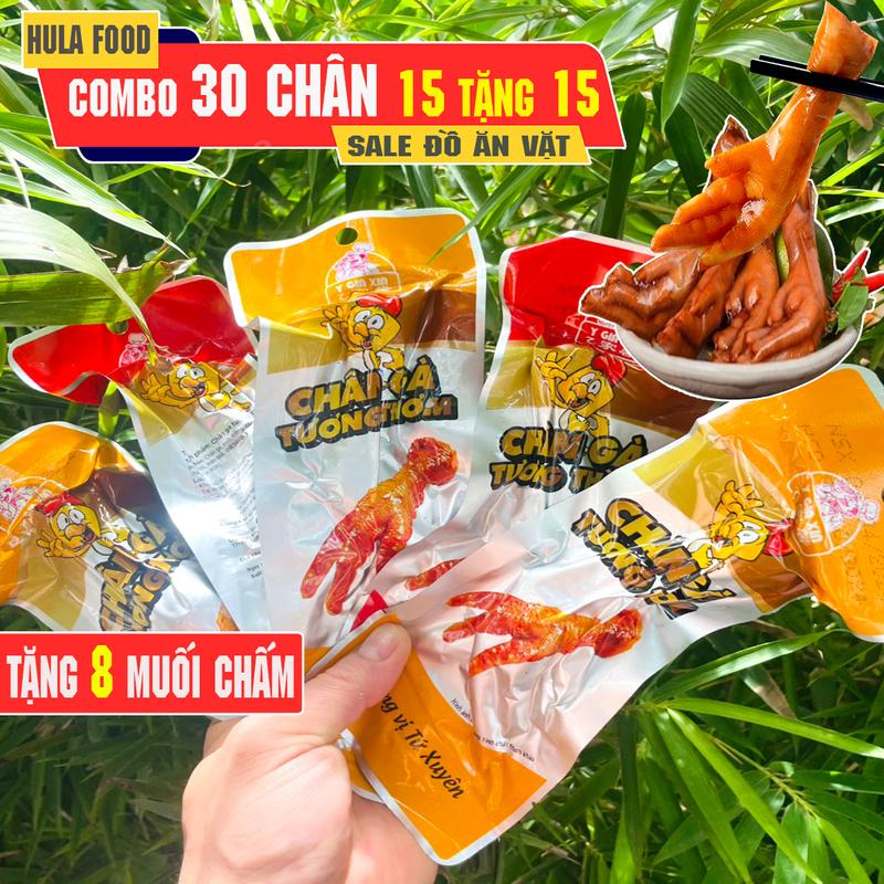 COMBO 30 Chân (15 Thêm 15) Tặng 8 Muối Chấm - Chân Gà Tương Thơm