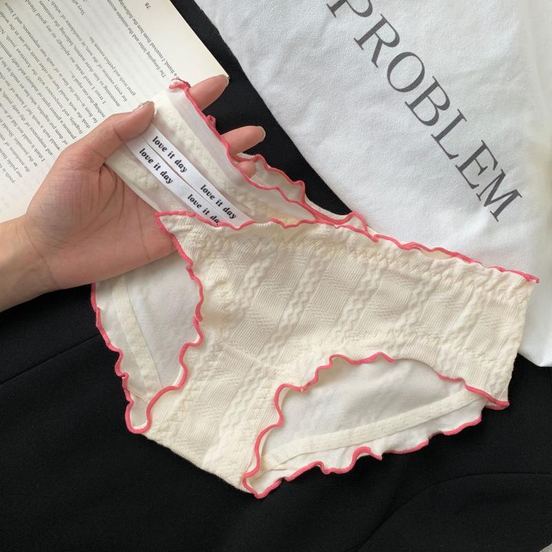 Product Introduction of Modal Girl Underwear Women's Cotton Seamless All Cotton Pure Cotton Crotch Mid Waist Panties 8