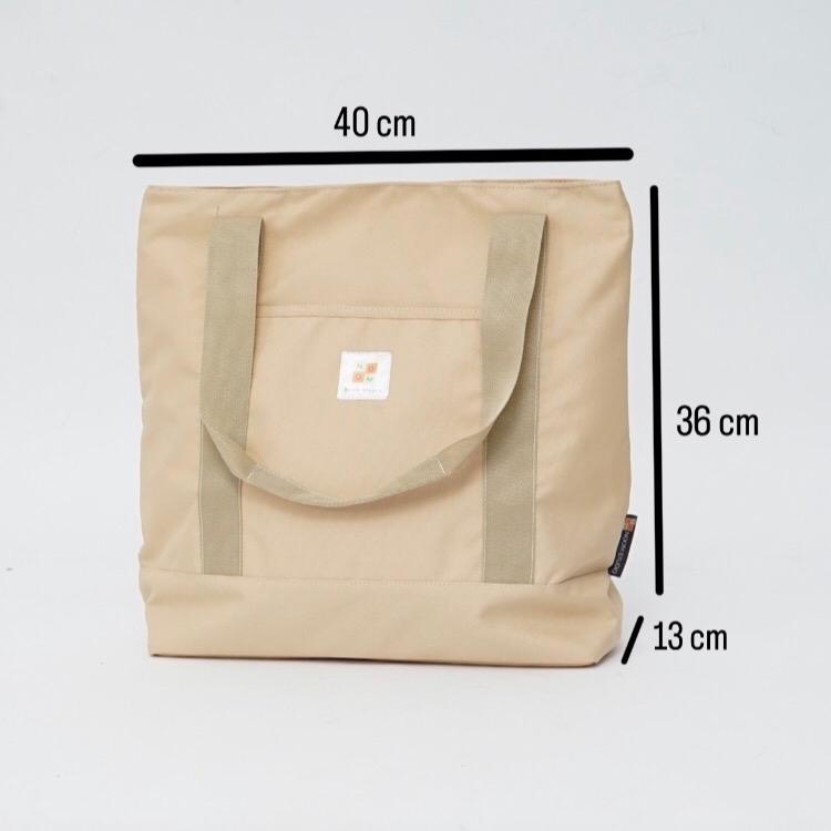 Noom Studio Brussel Tote Bag Sleting Unisex Pria Wanita Cream 3