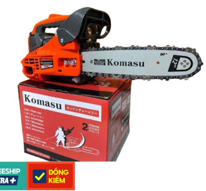 Máy cưa xích Komasu KM - 2500 Máy Cưa Xích Chạy Xăng Komasu KM 2500 Cưa Mini,Cưa cụt Lam 30mm bảo hành 12 tháng máy cắt cỏ cầm tay may phat co kawasaki tj53