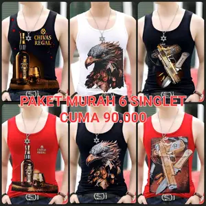 PAKET MURAH 6 SINGLET C LOKAL/ GENIUS SOP/kaos dalam terbaru singlet Pria /brkualitas harga murah/bisa cod/kaos LOKAL singlet Motif