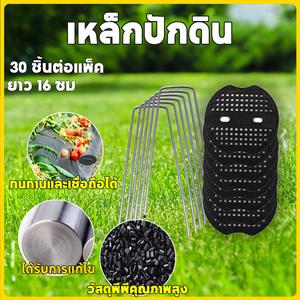 จัดส่งที่รวดเร็ว  หมุดปักผ้าคลุมดิน หมุดยึดผ้าคลุมวัชพืช หมุดยึดฝาครอบวัชพืช 30 ชิ้น ขนาด 6 นิ สมอบก ตะปูปักดิน ปักดิน หมุดพลาสติก