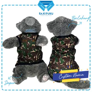 Baju Kucing Lucu Murah Motif TNI Tentara Nasional Indonesia [BISA CUSTOM NAMA KUCINGMU] Cowo Cewe Jantan Betina Hewan Kecil