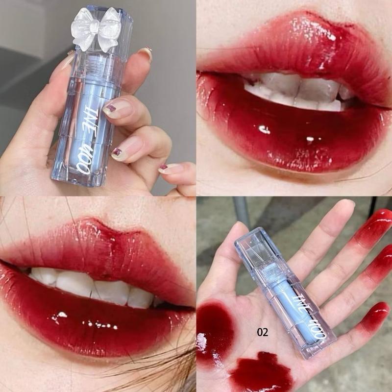  Son INEYOO bóng dạng thạch Dưỡng ẩm hương trái cây 3D lâu trôi  Tặng nơ  