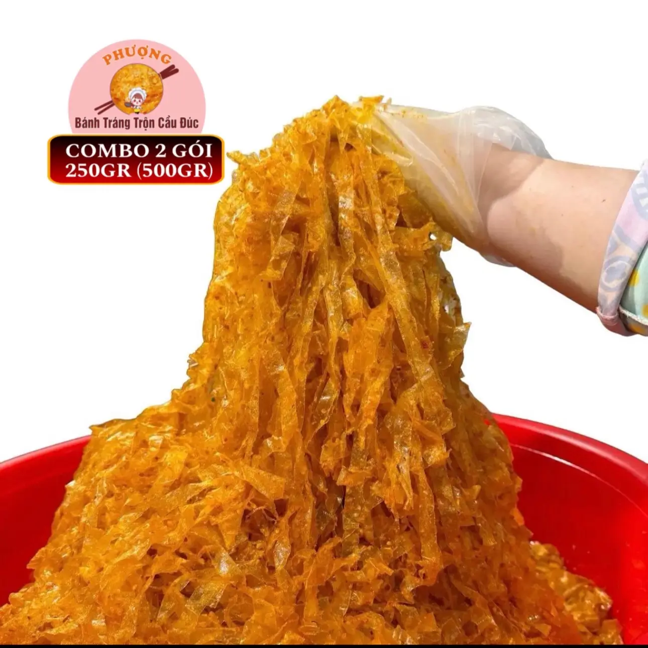 Combo 2 gói 250g - Bánh tráng trộn PHƯỢNG Cầu Đúc chính gốc Long An banhtrang cau duc
