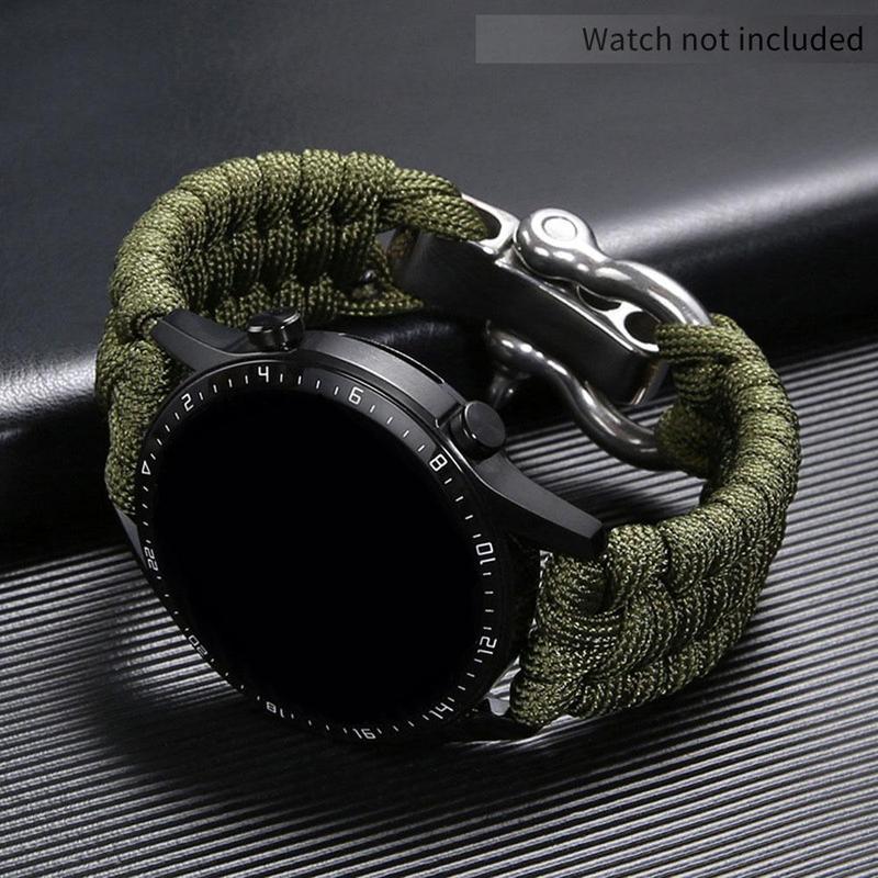Hand-woven Paracord Nylon Rope Watch Band (Band Only), Watch Band for Samsung Galaxy Watch 3 4 5 6, Watch Band for Huawei Watch GT 4 2 3 46mm 5