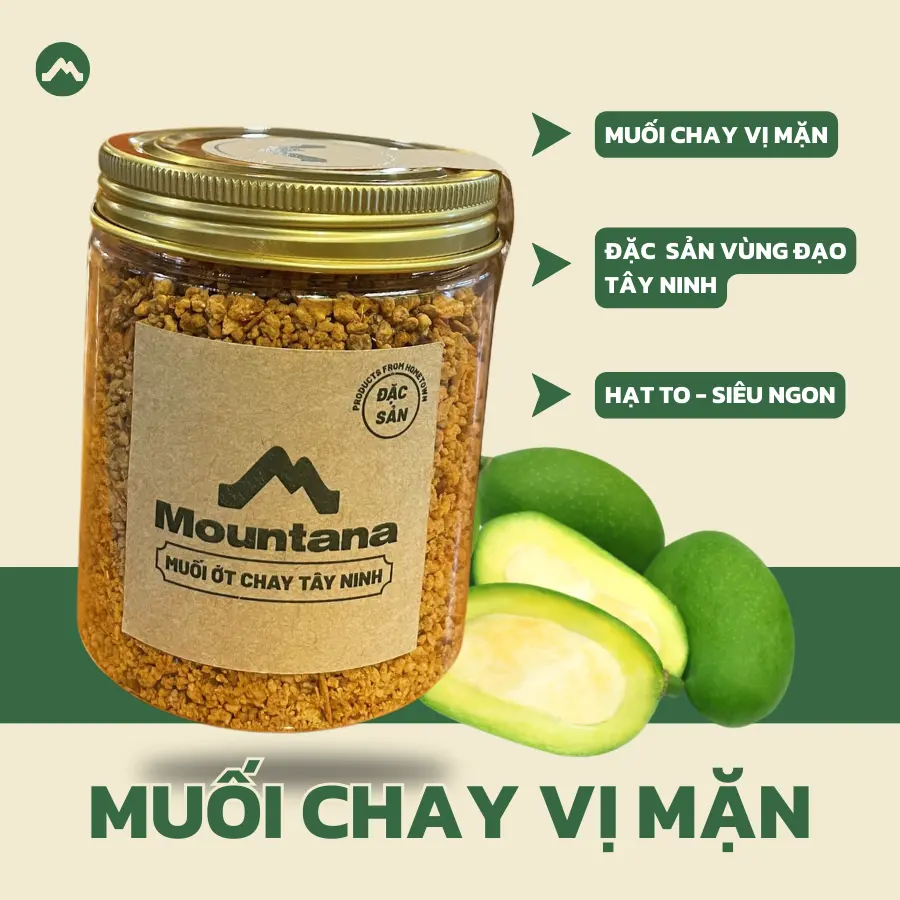 Muối CHAY VỊ MẶN đặc sản Tây Ninh hủ 150g Gia Vị