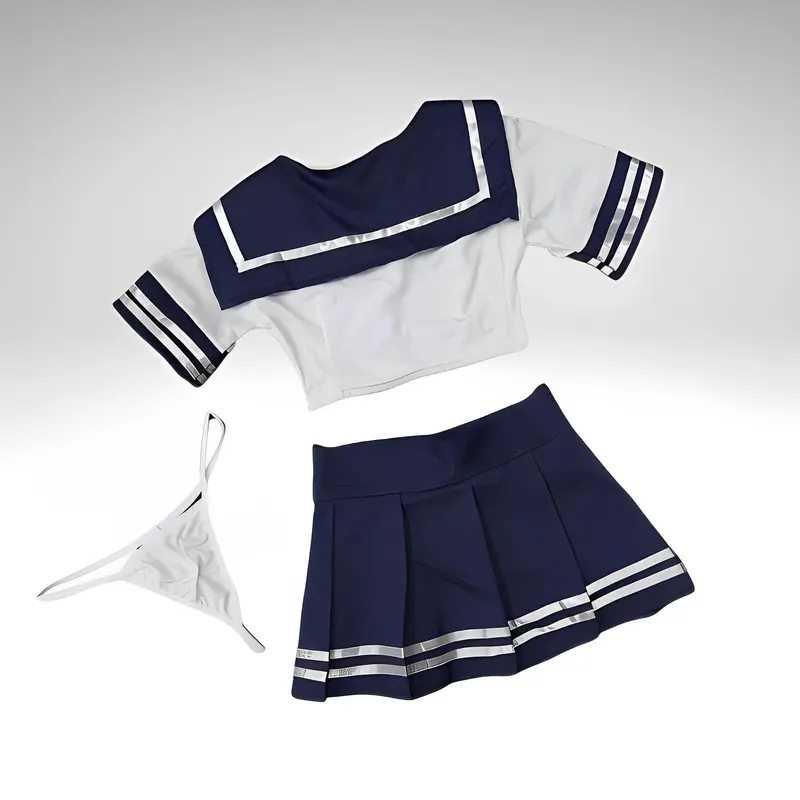 Set Atasan & Rok & CD Model Seragam Siswi Jepang 1149 2