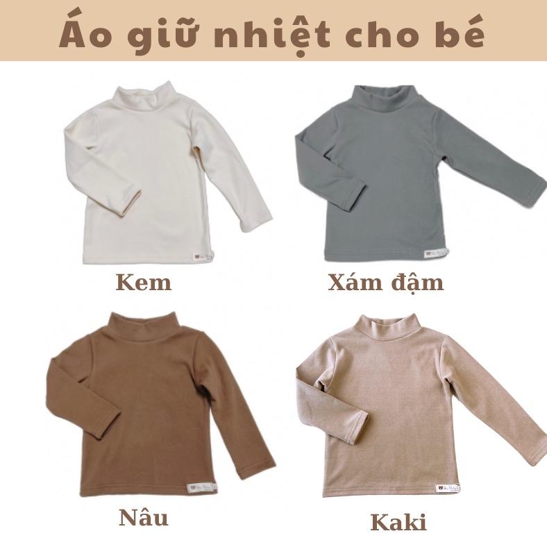 Áo giữ nhiệt cho bé trai/bé gái cổ lọ 8-35kg - A39, chất liệu ZIP Hàn thiết kế ôm dáng, thích hợp Thu Đông