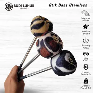 Stik Bass Hadroh Rebana Bahan Stainless Kuat Tahan Lama