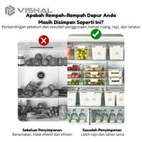Gambar VISHAL Kontainer Kulkas Multifungsi-Ukuran Bervariasi Muat Banyak & Hemat Tempat Anti Tumpah - B03 (3 SEKAT) dari VISHAL Kab. Tangerang 5 Tokopedia