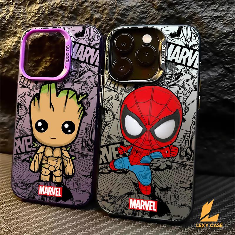 IMD Case for Iphone SM453 Super Hero Premium Mate Hardcase Hybrid Hologram Silicon Polycarbonate Handphone Softcase 0
