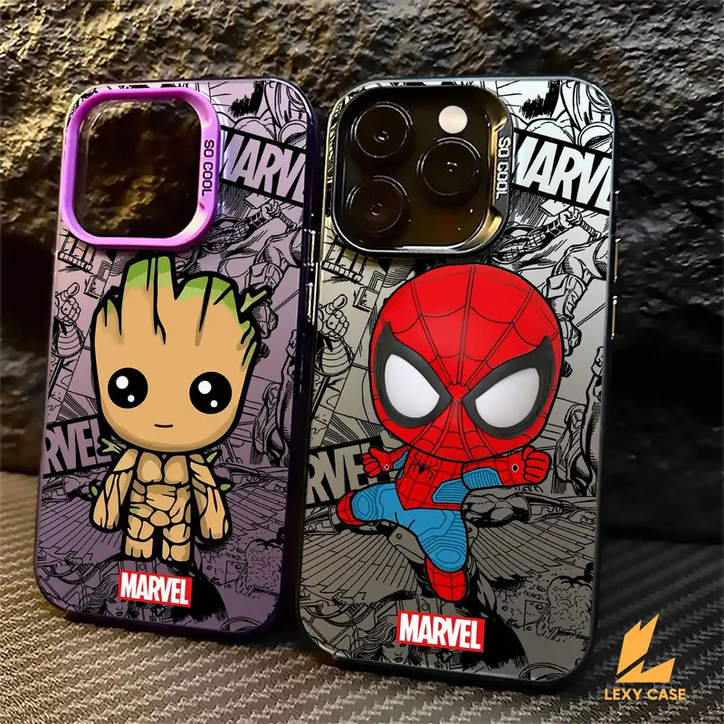 IMD Case for Iphone SM453 Super Hero Premium Mate Hardcase Hybrid Hologram Silicon Polycarbonate Handphone Softcase 0