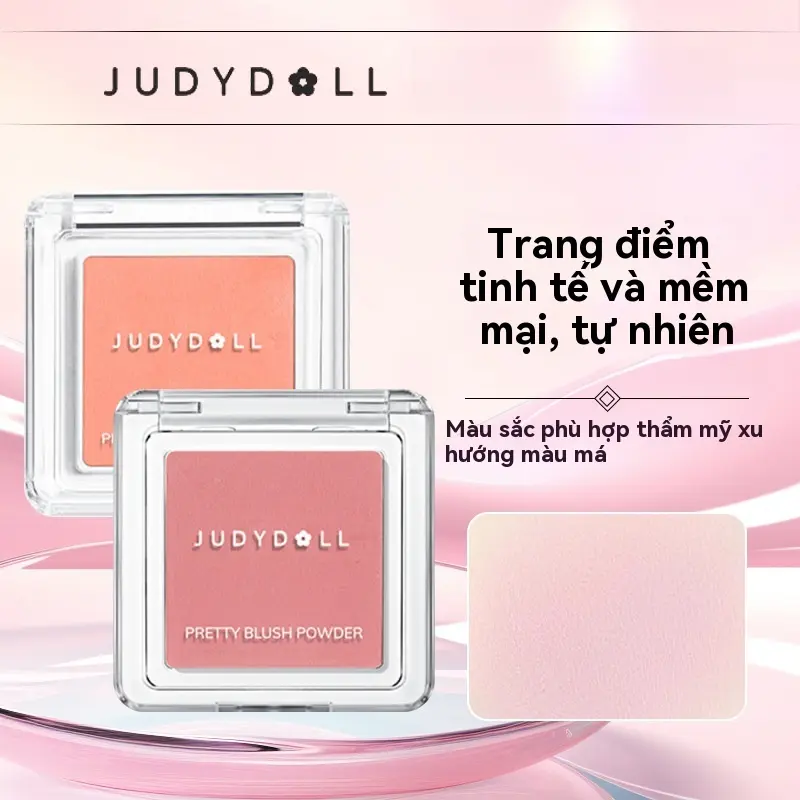 Judy-Doll - má hồng một màu cam, Tạo khối đường viền, má hồng tím, Xanh Biển đào mờ, màu mơ sữa tự nhiên highlight  trắng má hồng kem  aztk Cosmetic Trang Điểm Mỹ Phẩm