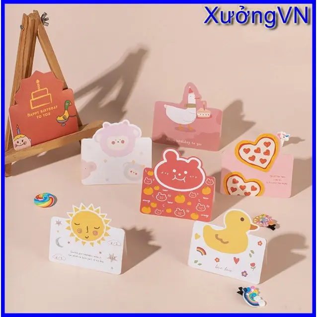 Thiệp quà ý nghĩa nhiều màu cho ngày Sinh nhật , Noel , valentine tình nhân yêu thương chúc mừng ngày 8/3 14/2 20/10...