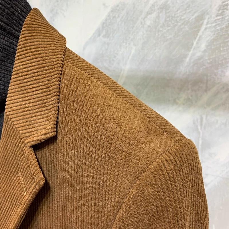Product Introduction of Áo Khoác Vest Công Sở, Dáng Ôm, Chất Liệu Vải Nhung Kẻ, Phong Cách Anh Quốc, Dành Cho Nam, Hợp Xu hướng Phong Cách Hàn Quốc, Phong Cách Đường Phố Ruoshuai, Bộ Đồ Đơn Thường Ngày Người Nổi Tiếng Trên Internet 20