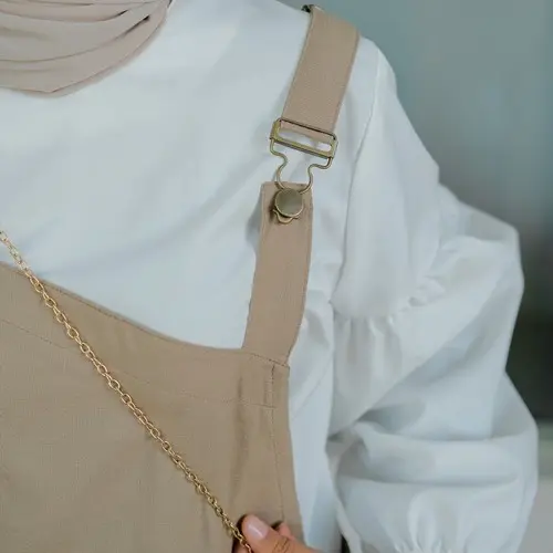 Sekido Sagita Overall - Dress Panjang Wanita Bahan Linen Warna Hitam dan Cocoa, Nyaman dan Cantik 3