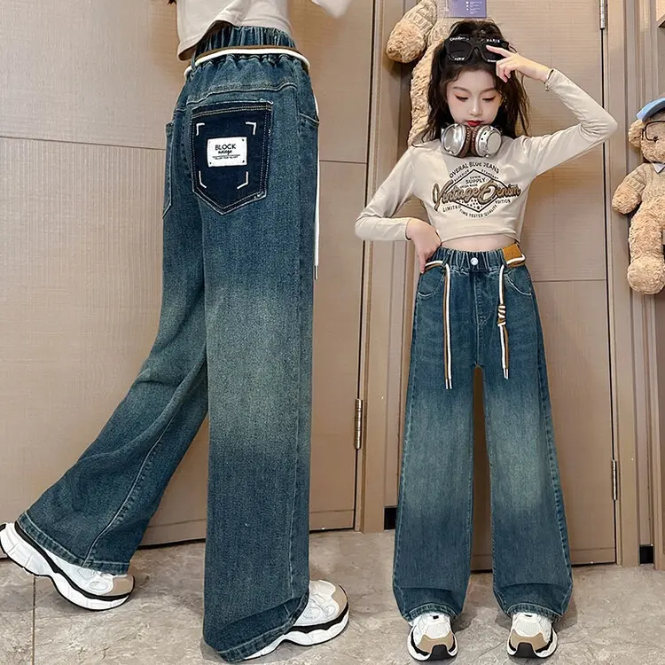 Quần Jean BLOCK Dáng Xuông Hottrend Cho Bé Gái Chất Jean Mềm quần  jean quần  jean quần  jean Women Pants quanbo chobe quần  jeans quan  jean quần  nỉ quần áo  cho bé gái quần  jean đồ  bé Denim setthoitrang chobe