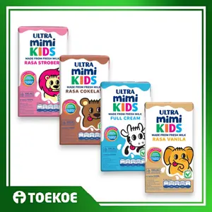 TOEKOE Ultra Mimi Kids Susu UHT Anak 125ml 1 Karton Dus [Isi 40pcs] Full Cream / Cokelat / Strawberry / Vanila