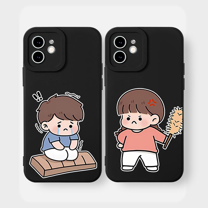  Ốp Điện Thoại Mềm JURSUE Dành Cho Cặp Đôi Dễ Thương Và Vui Nhộn Tương Thích Với iPhone 17 Air 16 15 14 13 12 11 Pro Max SE 2020 X XR XS ip 7 8 Plus YH355 