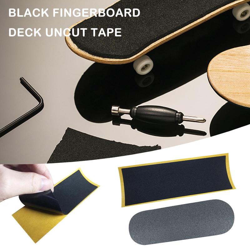 Product Introduction of 1pcs Black Fingerboard Deck Uncut Tape Skateboard Anti-Skid Tape Kids Stickers Toy Sports W8E2 25