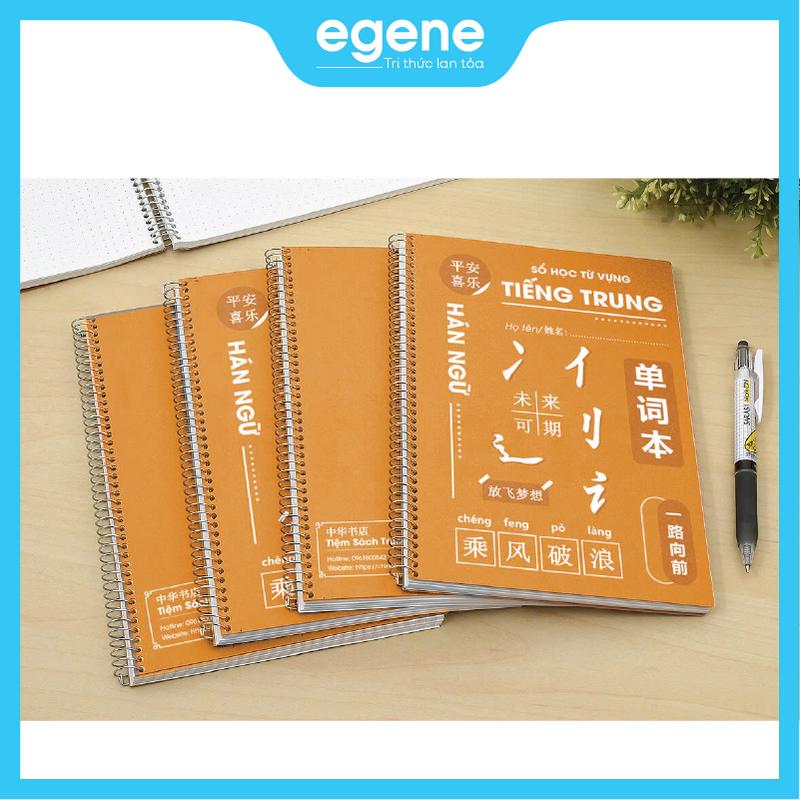 TẶNG BÚT Sổ tay học từ vựng tiếng Trung sổ ghi chép từ vựng sổ ghi 1500 từ vựng tiếng Trung B5 150 trang