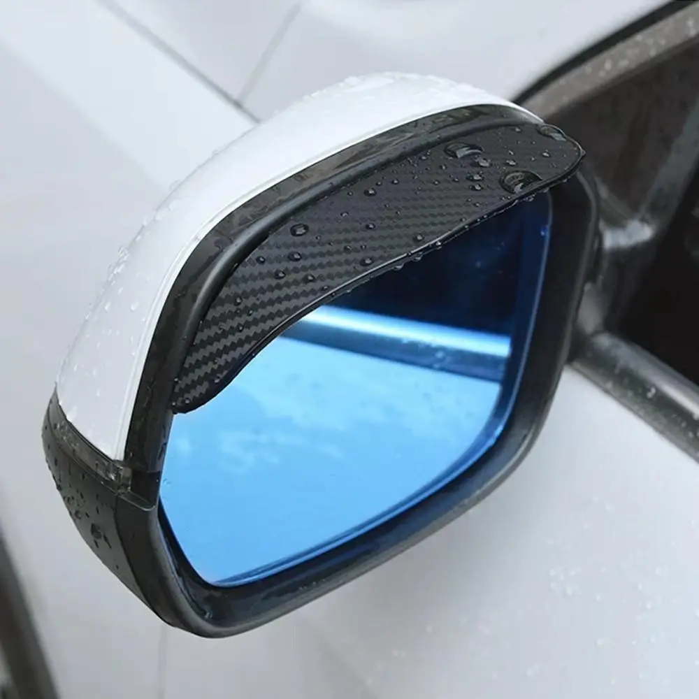Car Rearview Mirror Rain Eyebrow Sticker, Carbon Fiber Mirror Rain Snow Blocker, Sun Visor Sticker, Car Exterior Accessories