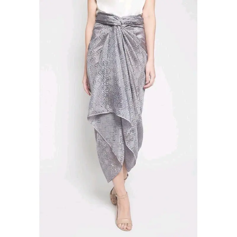 rok lilit tali viscos tali Flowy Panjang Wanita Motif Baju 4