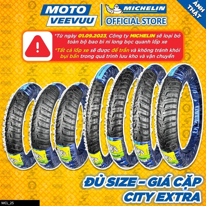 [MTVV] CẶP VỎ LỐP xe máy MICHELIN City Extra đủ size 60 70 80 90 100 110 120 130 140 150 10 14 16 17 2.25 2.50 2.75<END> 1