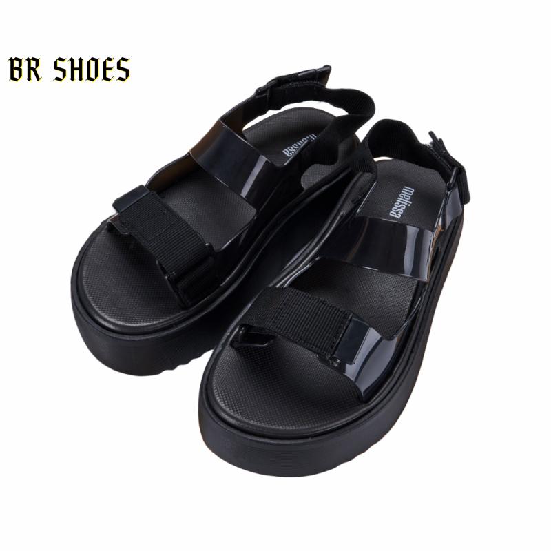 Product Introduction of Melissa Official Store Women Shoes Platform Sandals Magic Buckle Women Heightening Shoes Beach Sandals Quality True Love 5