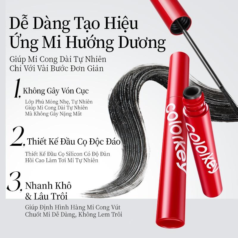 Product Introduction of Mascara COLORKEY Hỗ Trợ Giúp Mi Dài Và Tơi, Tạo Cảm Giác Tự Nhiên, Nhanh Khô, Không Lem Trôi Rosslyn Chính Hãng Cosmetic Mỹ Phẩm 10