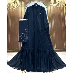 Gamis Full manik Set Hijab Original Shella Saukia