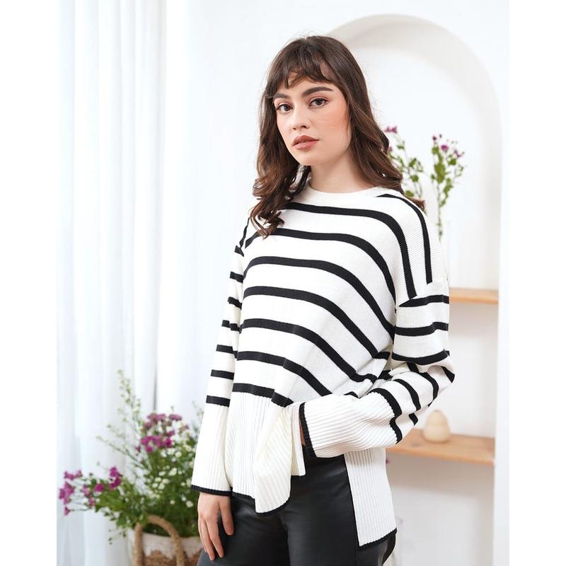 Product Introduction of Belleza outlet Baju Atasan Wanita Rajut Korean Style Haru Blouse Atasan Wanita 0