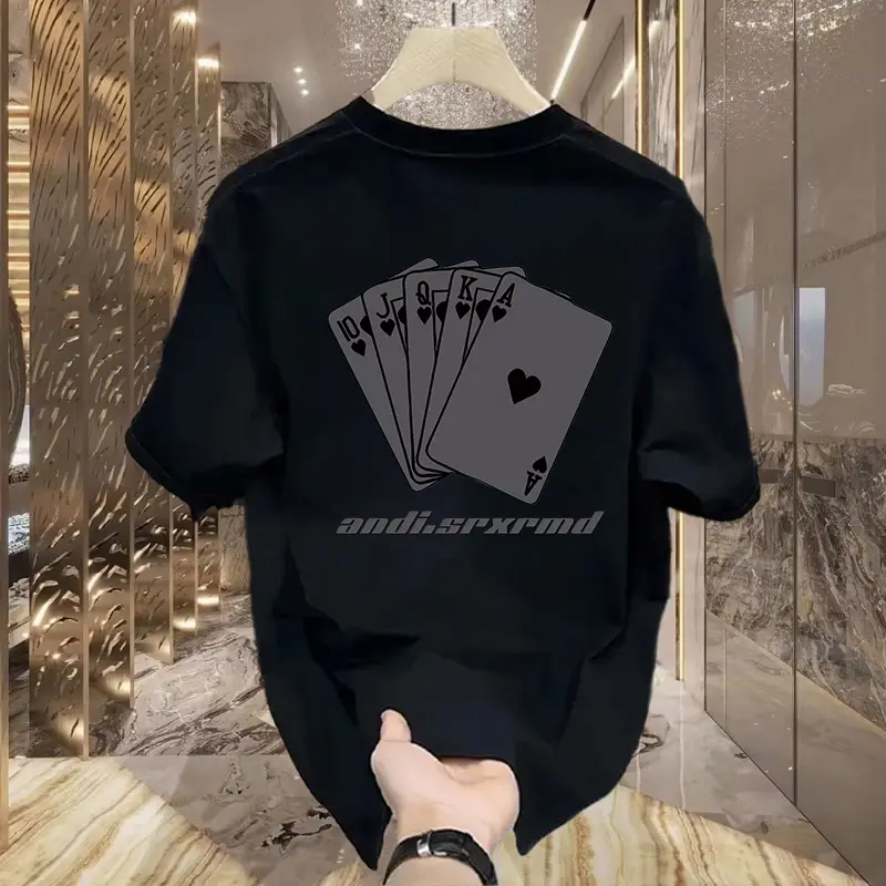 100% Cotton Men's T-Shirt S999 Menswear Top Lingerie Streetwear Crewneck Casual